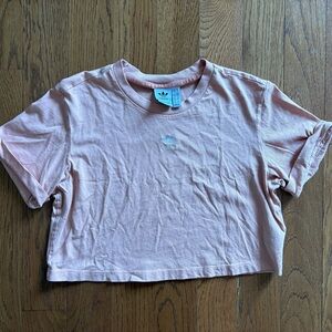 Adidas Peach Cropped T-Shirt